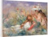 Two Children Seated Among Flowers, 1900 by Pierre Auguste Renoir