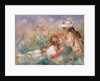 Two Children Seated Among Flowers, 1900 by Pierre Auguste Renoir