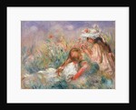 Two Children Seated Among Flowers, 1900 by Pierre Auguste Renoir