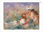 Two Children Seated Among Flowers, 1900 by Pierre Auguste Renoir