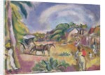 Landscape with Figures and Carriage, 1915 by Jules Pascin