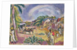 Landscape with Figures and Carriage, 1915 by Jules Pascin