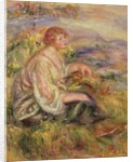 Woman on a Hillside, c.1916-18 by Pierre Auguste Renoir