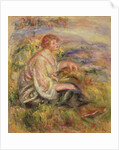 Woman on a Hillside, c.1916-18 by Pierre Auguste Renoir