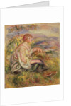 Woman on a Hillside, c.1916-18 by Pierre Auguste Renoir