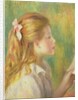 Girl in Profile Reading by Pierre Auguste Renoir