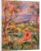 Girl and Two Trees in a Landscape, 1917 by Pierre Auguste Renoir