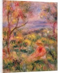 Girl and Two Trees in a Landscape, 1917 by Pierre Auguste Renoir