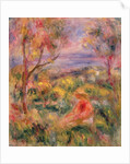 Girl and Two Trees in a Landscape, 1917 by Pierre Auguste Renoir