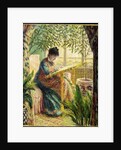 Madame Monet Embroidering 1875 by Claude Monet