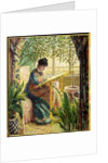 Madame Monet Embroidering 1875 by Claude Monet