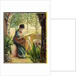 Madame Monet Embroidering 1875 by Claude Monet