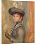 Girl in Grey-blue, Putting on her Glove, c.1889 by Pierre Auguste Renoir