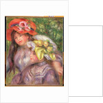 Heads of Two Girls with Hats, c.1910 by Pierre Auguste Renoir