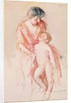 Woman with a Nude Boy at her Side by Mary Stevenson Cassatt