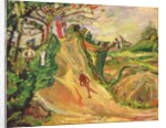 Hill with a Man on the Road by Chaim Soutine
