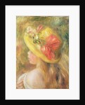 Head of a Girl with a Hat, 1893 by Pierre Auguste Renoir