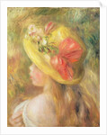 Head of a Girl with a Hat, 1893 by Pierre Auguste Renoir