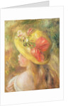 Head of a Girl with a Hat, 1893 by Pierre Auguste Renoir