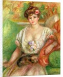 Misia Sert with a Lap Dog, c.1906 by Pierre Auguste Renoir