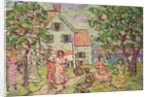 Beach and Two Houses, 1916-18 by Maurice Brazil Prendergast