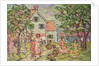 Beach and Two Houses, 1916-18 by Maurice Brazil Prendergast