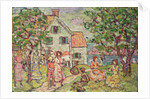 Beach and Two Houses, 1916-18 by Maurice Brazil Prendergast