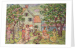Beach and Two Houses, 1916-18 by Maurice Brazil Prendergast