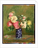 Roses in a Blue Vase by Pierre Auguste Renoir