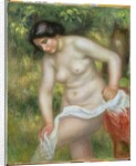 Bather Drying Herself with a White Cloth by Pierre Auguste Renoir