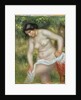 Bather Drying Herself with a White Cloth by Pierre Auguste Renoir