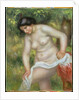 Bather Drying Herself with a White Cloth by Pierre Auguste Renoir