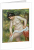 Bather Drying Herself with a White Cloth by Pierre Auguste Renoir