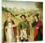 Three Saints: Bishop Saint, St. Roch and St. Sebastian, c.1460-80 by French School