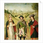 Three Saints: Bishop Saint, St. Roch and St. Sebastian, c.1460-80 by French School