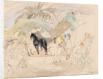 Figures and Two Horses in a Landscape, 1921 by Jules Pascin
