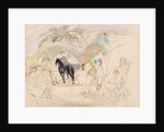 Figures and Two Horses in a Landscape, 1921 by Jules Pascin