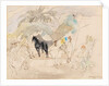 Figures and Two Horses in a Landscape, 1921 by Jules Pascin