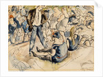 Figures on Beach, Coney Island, 1917 by Jules Pascin