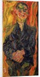 Man in Blue, with a Yellow and Red Background by Chaim Soutine