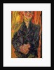 Man in Blue, with a Yellow and Red Background by Chaim Soutine