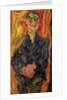 Man in Blue, with a Yellow and Red Background by Chaim Soutine