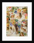 Study of Girls Wearing Hats by Pierre Auguste Renoir