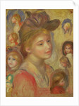 Studies of Girls' Heads, 1893 by Pierre Auguste Renoir