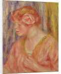 Red Headed Woman with Roses in her Hair by Pierre Auguste Renoir