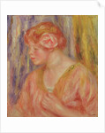 Red Headed Woman with Roses in her Hair by Pierre Auguste Renoir