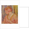 Red Headed Woman with Roses in her Hair by Pierre Auguste Renoir