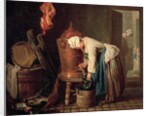 Woman Drawing Water from a Copper Cistern, c.1732 by Jean-Baptiste Simeon Chardin