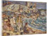 Beach Scene and Hill by Maurice Brazil Prendergast