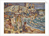 Beach Scene and Hill by Maurice Brazil Prendergast